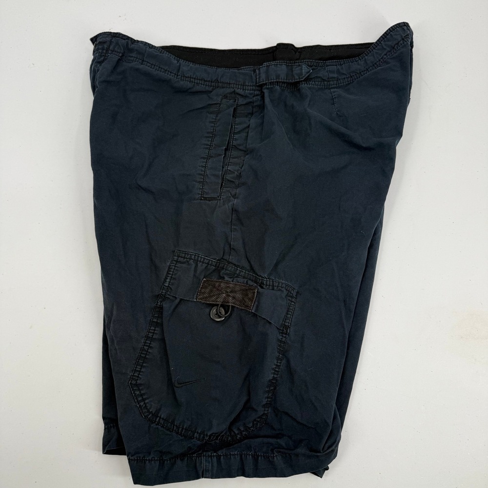 Nike Athletic‎ Dept Mens Black Cargo Shorts Cotton Utility 414564-010 Size Large